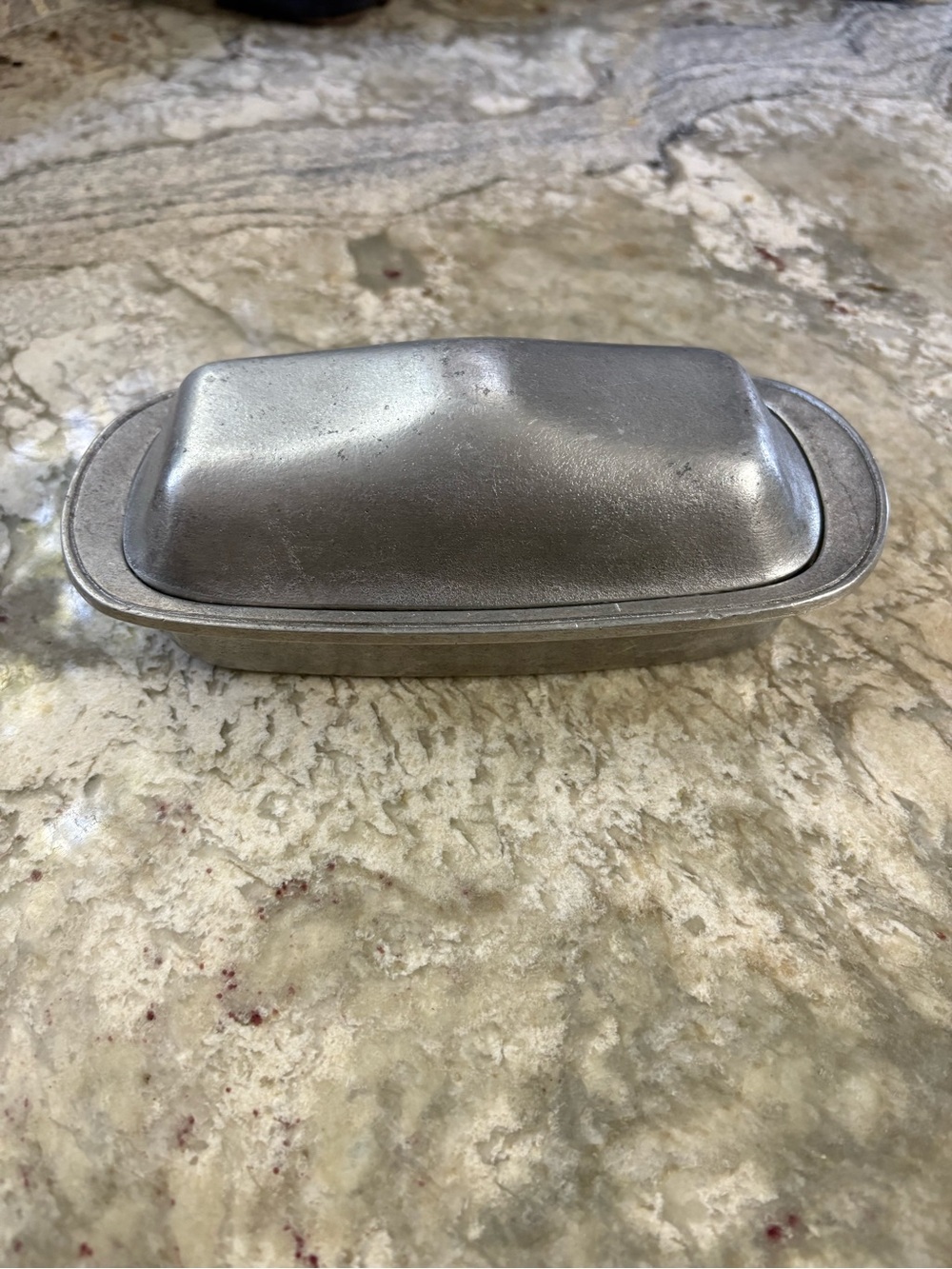 Wilton Silver Metal Butter Dish with Lid